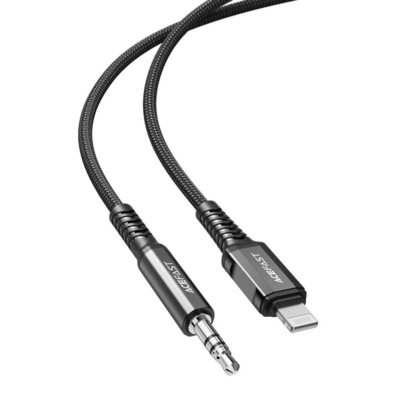 Cable Lightning to mini jack 3,5mm Acefast C1-06 1.2m (black) Cable Lightning to mini jack 3,5mm Acefast C1-06 1.2m (black)