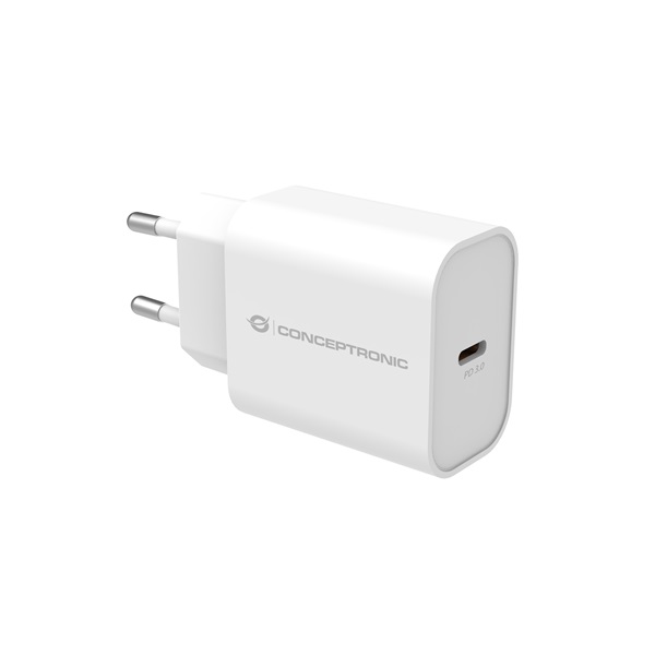 Conceptronic  ALTHEA10W  USB-C  25W telefon töltő adapter Fehér 