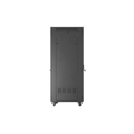 Lanberg 19" szabadon álló rack szekrény 37U/800X800 perforált ajtó lapraszerelt  LCD kijelző Fekete