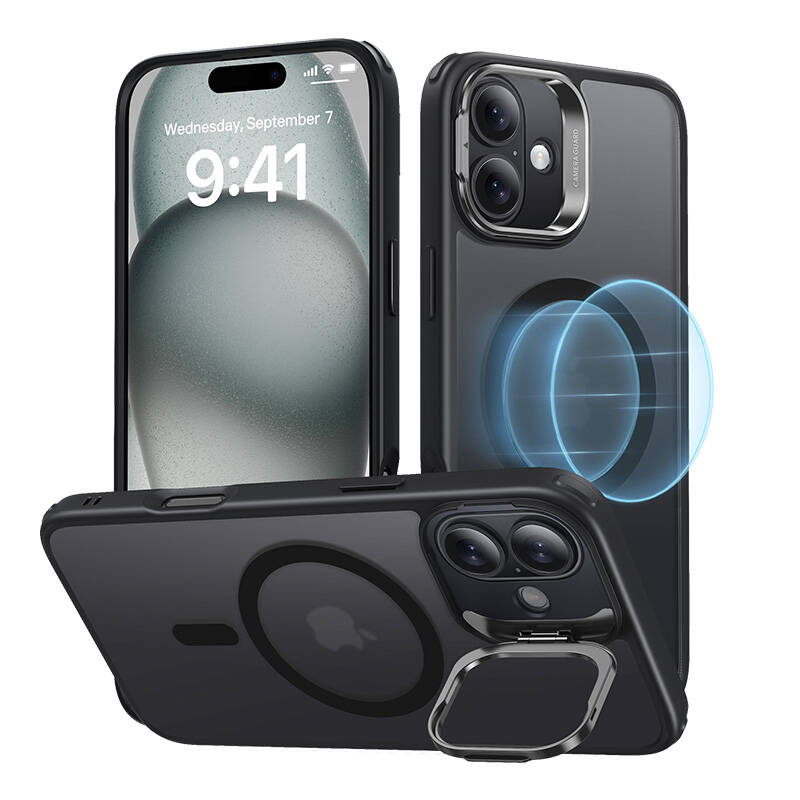 Classic Hybrid (HaloLock) ESR tok állvánnyal iPhone 16 készülékhez (fekete) Classic Hybrid (HaloLock) ESR tok állvánnyal iPhone 16 készülékhez (fekete)