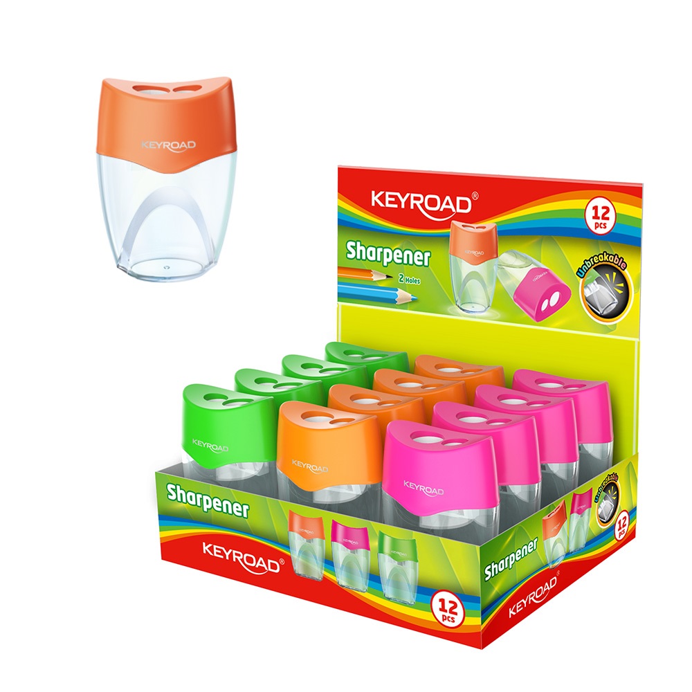 Keyroad Hegyező 2 lyukú tartályos 12 db/display Mellow 2 vegyes színek (KR972388) Keyroad Hegyező 2 lyukú tartályos 12 db/display Mellow 2 vegyes színek (KR972388)