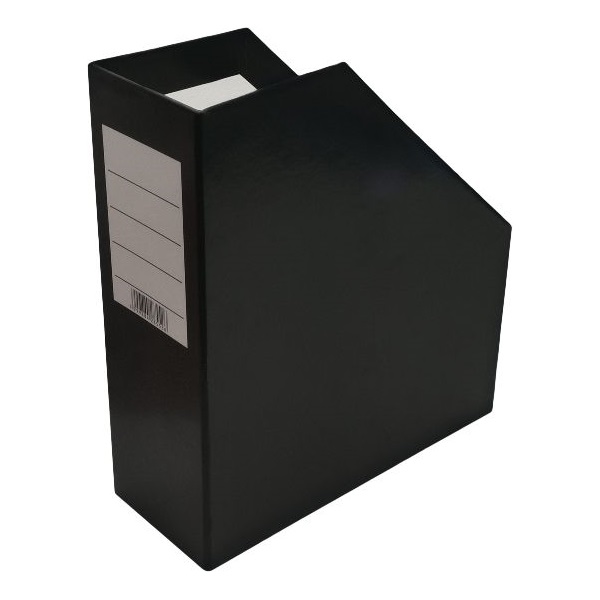 IRISOffice merevfalú 9cm karton fekete iratpapucs