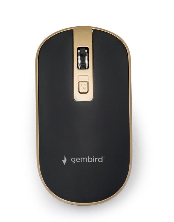 Gembird MUSW-4B-06-BG vezeték nélküli optikai egér fekete-aranyszínű Gembird MUSW-4B-06-BG vezeték nélküli optikai egér fekete-aranyszínű