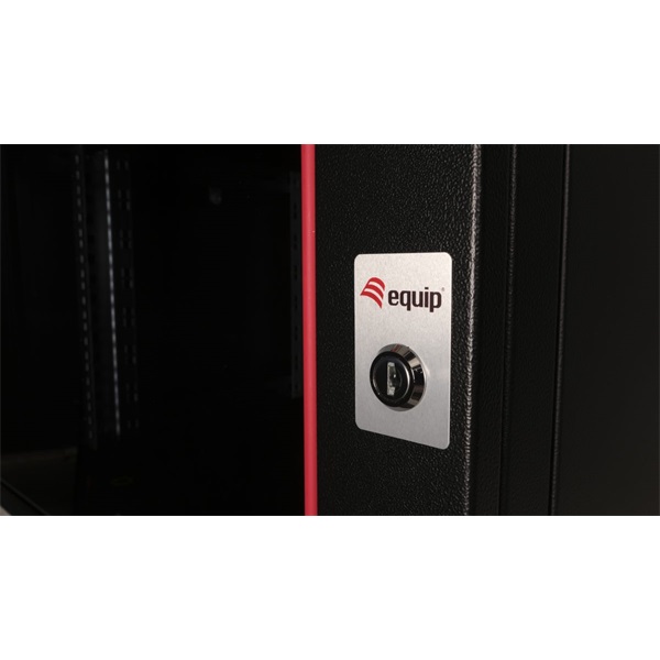 Equip Fali Rackszekrény EPM-07-6045-B-CBAA  19" 7U 600x450mm előre szerelt Fekete 