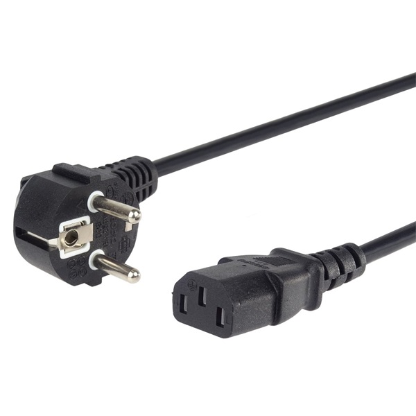 PremiumCord Tápkábel, PC, CEE7/7, SCHUKO - C13 M/F, 5m, fekete (KPSP5)