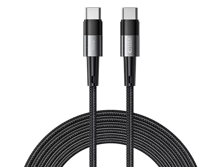 Tech-Protect Ultraboost USB-C - USB-C kábel PD100W/5A 3m fekete (TP606058)