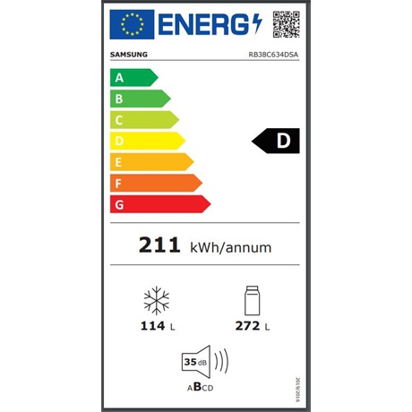 Samsung RB38C634DSA/EF alulfagyasztós hűtőszekrény