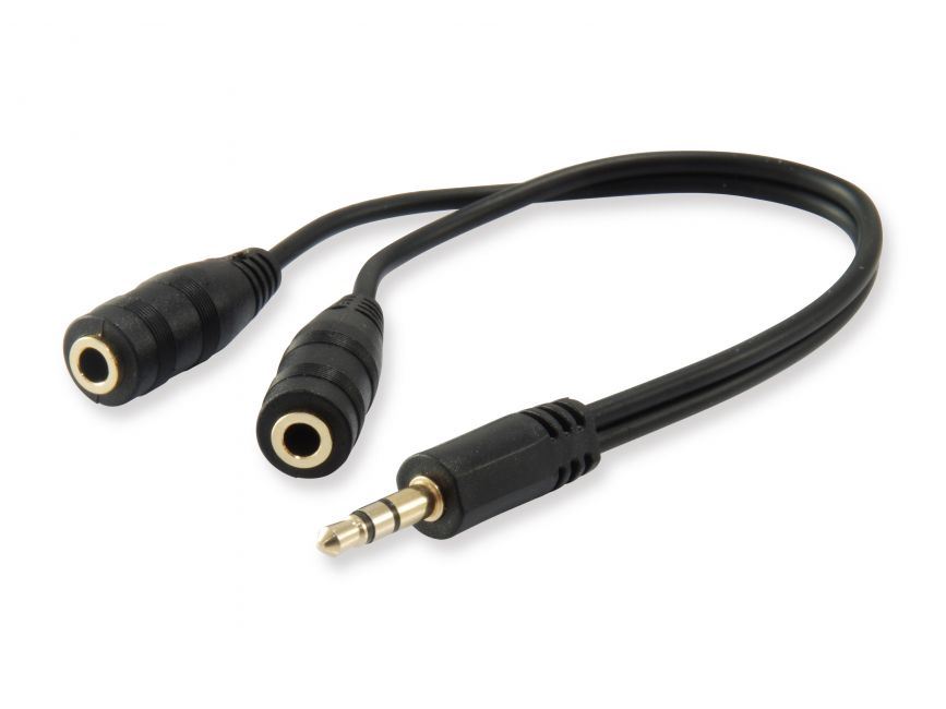 Equip audio elosztó kábel fekete 13cm (147941) Equip audio elosztó kábel fekete 13cm (147941)
