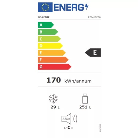 Gorenje RBI418EE0 Beépíthető egyajtós hűtőszekrény