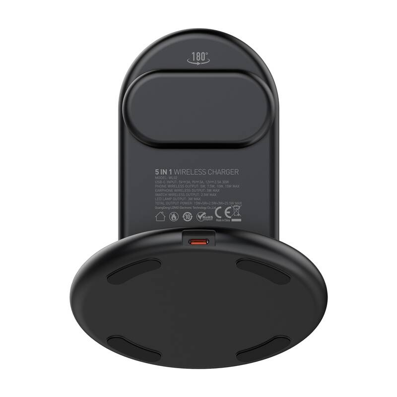 LDNIO WL02 5 az 1-ben vezeték nélküli töltő
