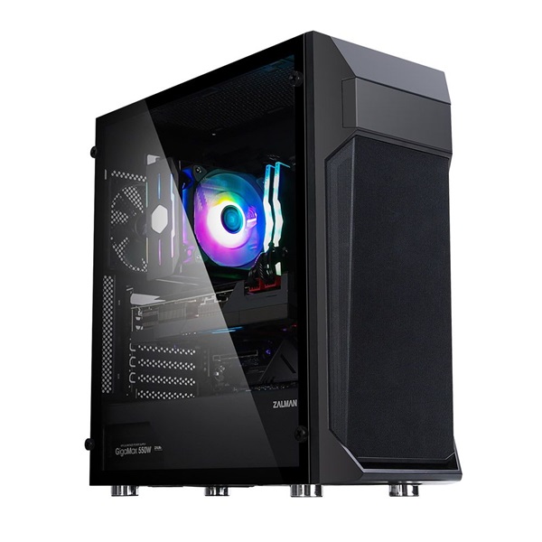 Zalman Z1 Plus táp nélküli ablakos ház fekete