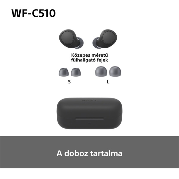 Sony WFC510B.CE7 True Wireless Bluetooth fekete fülhallgató Sony WFC510B.CE7 True Wireless Bluetooth fekete fülhallgató