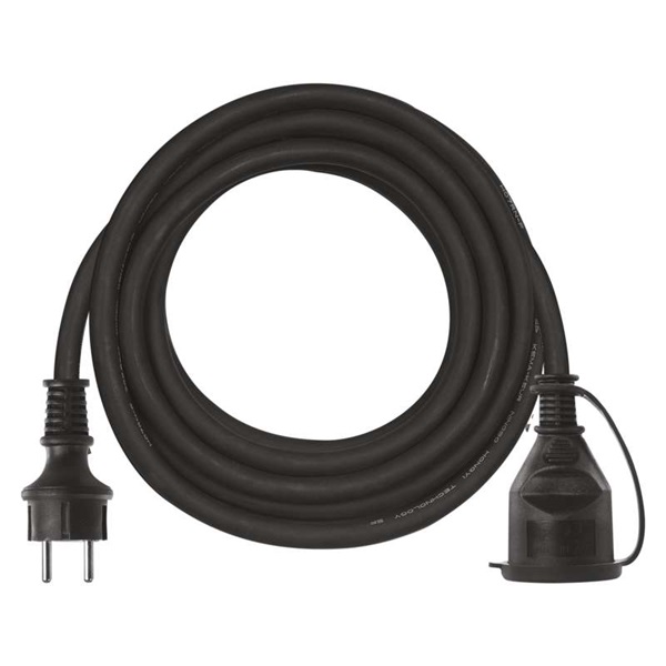 Emos P01805 hosszabbító gumikábellel IP44 3x1.5mm 5m fekete Emos P01805 hosszabbító gumikábellel IP44 3x1.5mm 5m fekete
