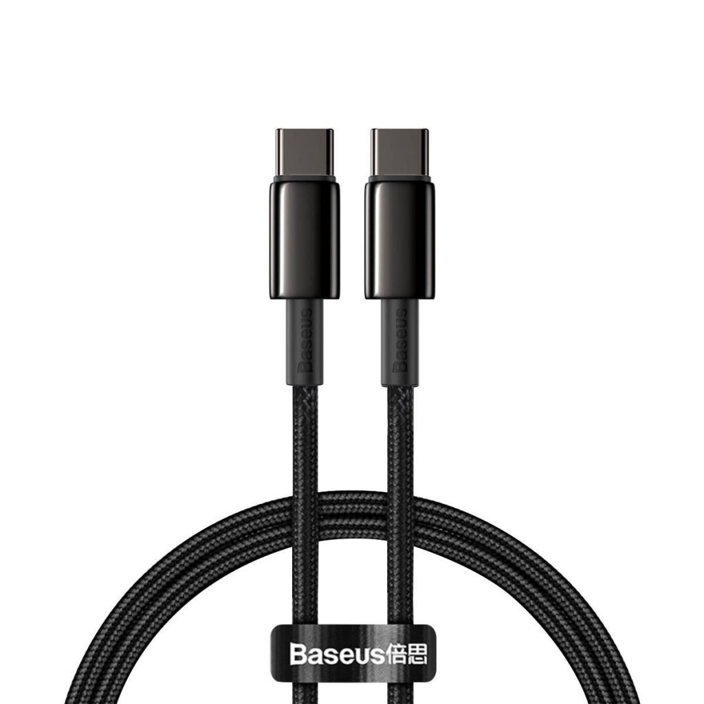 Baseus Tungsten Gold USB-C-USB-C kábel, 100 W, 2m, fekete (CATWJ-A01) Baseus Tungsten Gold USB-C-USB-C kábel, 100 W, 2m, fekete (CATWJ-A01)