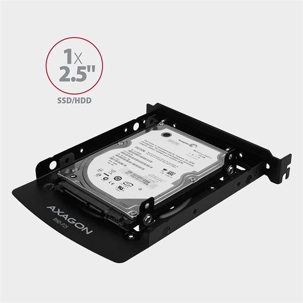 Axagon RHD-P25 2x2.5"->3.5"/PCI beépítő keret fekete