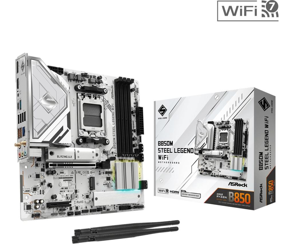 ASRock B850M STEEL LEGEND WIFI alaplap (90-MXBS20-A0UAYZ)
