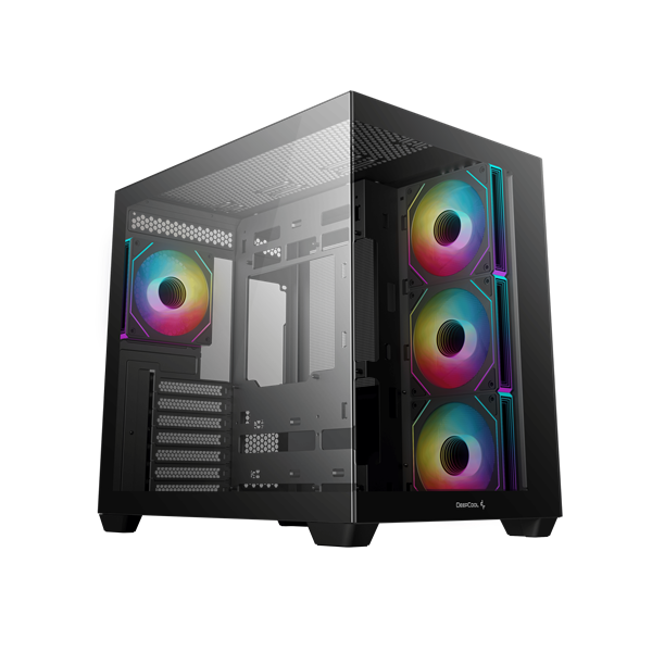 DeepCool CG530 4F ablakos 4x12cm A-RGB BTF ATX Számítógépház Fekete DeepCool CG530 4F ablakos 4x12cm A-RGB BTF ATX Számítógépház Fekete