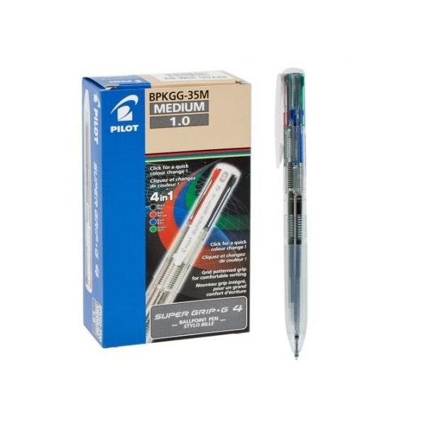 Pilot Super Grip G 4 színű áttetsző golyóstoll Pilot Super Grip G 4 színű áttetsző golyóstoll
