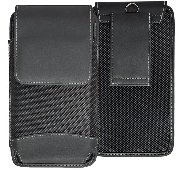 Tok álló, bőr hatású (univerzális, övre fűzhető, tépőzáras, textil, bőr hatású bevonat, 6.5" méret) FEKETE [Samsung Galaxy M53 ... Tok álló, bőr hatású (univerzális, övre fűzhető, tépőzáras, textil, bőr hatású bevonat, 6.5" méret) FEKETE [Samsung Galaxy M53 ...