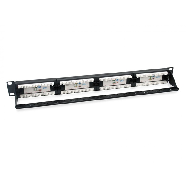 Equip Patch panel - 135426 (24 port, Cat6, árnyékolatlan, fekete) Equip Patch panel - 135426 (24 port, Cat6, árnyékolatlan, fekete)