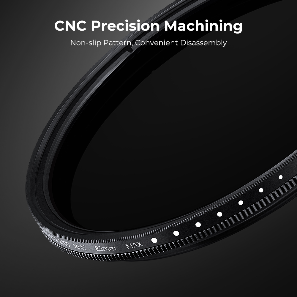 K&F Concept C Series Ultra-thin, VARIO ND 2-2000 változtatható szürkeszűrő, 67mm