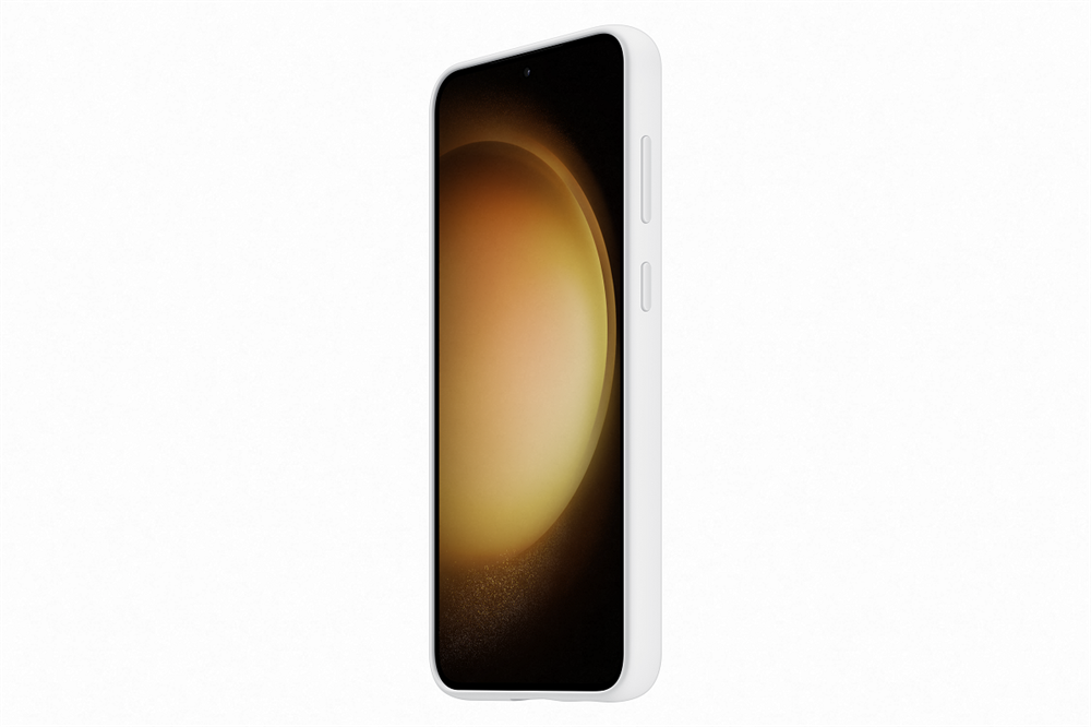 	Samsung Galaxy S23+ szilikontok szíjjal fehér 