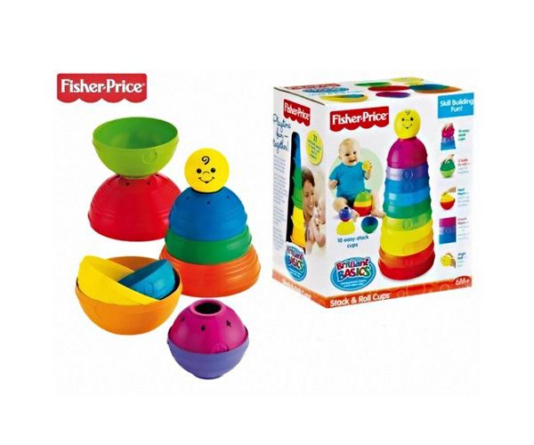 Mattel Fisher-Price: Színes csészepiramis (W4472) Mattel Fisher-Price: Színes csészepiramis (W4472)