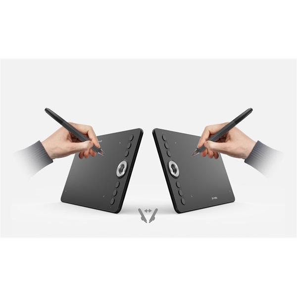 XP-PEN   Deco 02  10"x5,63" 5080 LPI PS 8192 266 RPS 6 gomb USB-C Grafikus tábla 