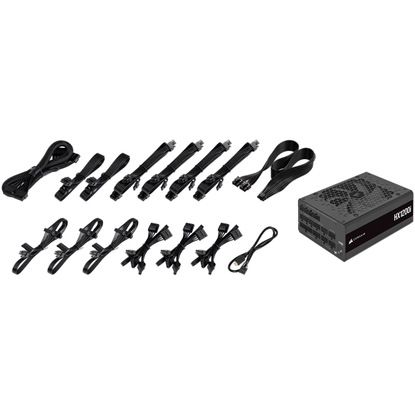 CORSAIR  Moduláris HX1200i 1200W ATX 3.0, PCIe 5.0 14cm 80+ Platinum Tápegység