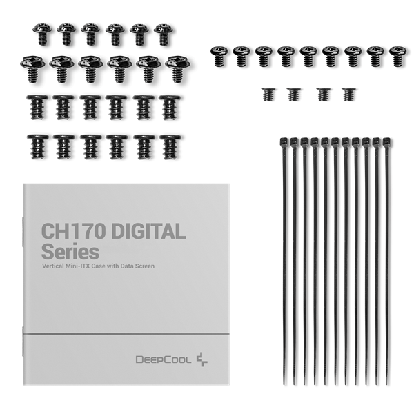 DeepCool CH170 DIGITAL  Mini-ITX Számítógépház Fekete 