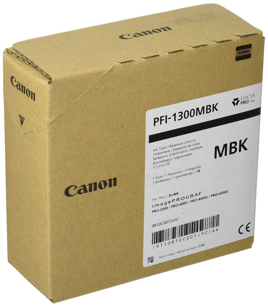 Canon PFI-1300MBK tintapatron matt fekete 330ml (CF0810C001AA) Canon PFI-1300MBK tintapatron matt fekete 330ml (CF0810C001AA)