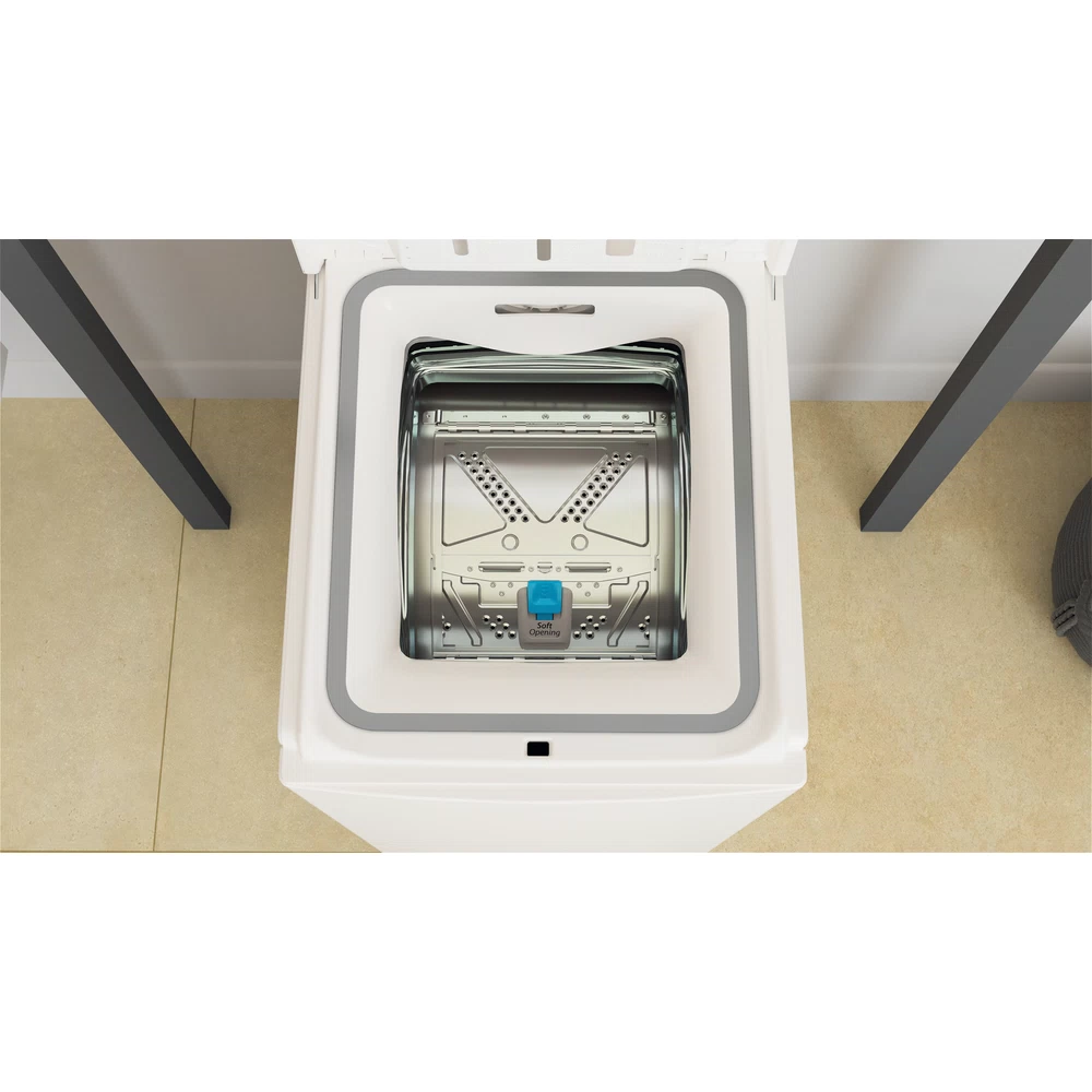 Whirlpool TDLRB 7232BS EU Felültöltős mosógép – 7 kg, 1200 ford./perc, D Energiaosztály, 6. Érzék funkció, FreshCare
