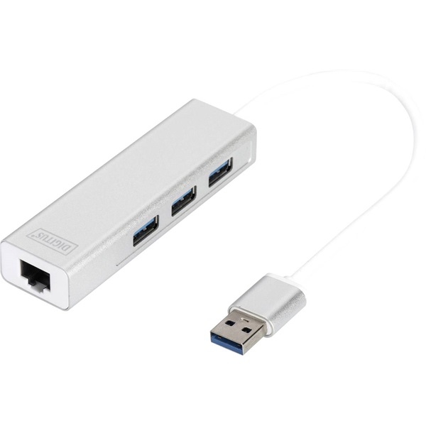 Digitus DA-70250-1 3+1 port USB 3.0 hub Ezüst Digitus DA-70250-1 3+1 port USB 3.0 hub Ezüst