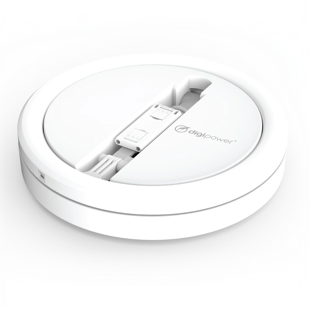 DIGIPOWER Invisilight 11" összehajtható kör LED és telefon tartó