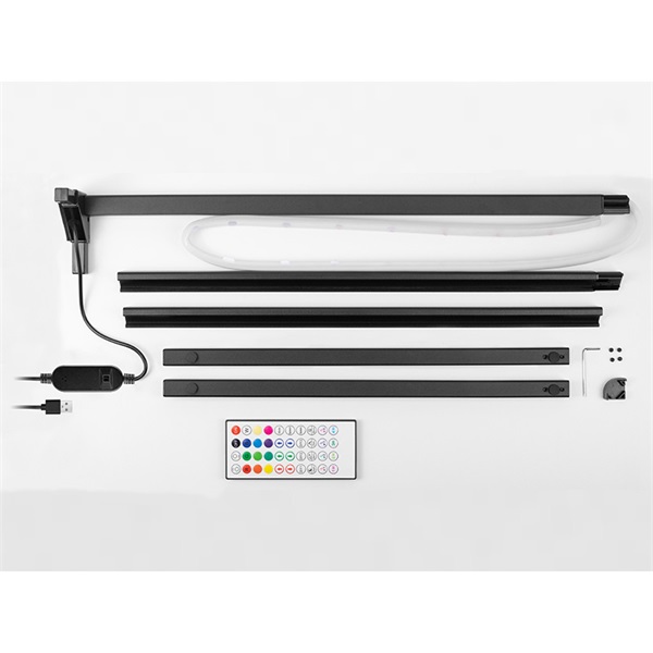 Tracer TRAOSW47253 Ambience Smart Corner 5 W 12 háttérvilágítási mód RGB világítás fekete gamer saroklámpa