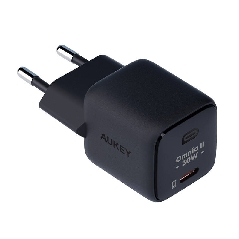 Wall Charger Aukey PA-B1L,USB-C, 30W (black) Wall Charger Aukey PA-B1L,USB-C, 30W (black)