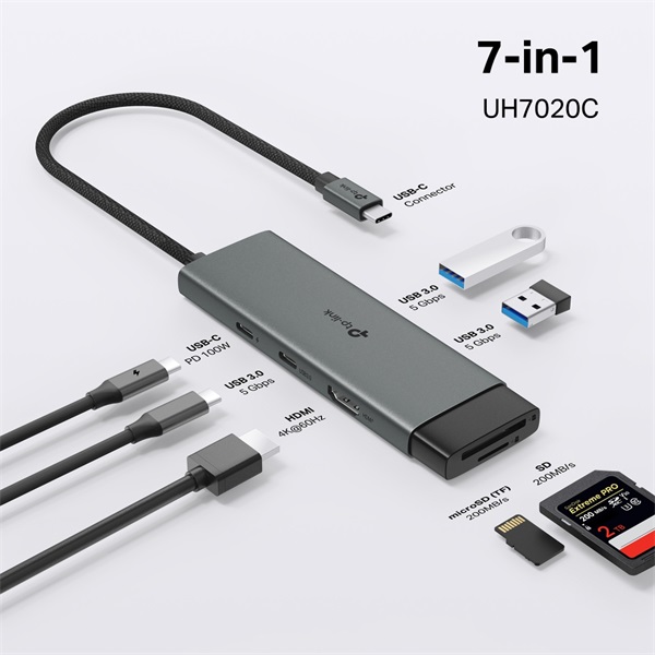 TP-LINK UH7020C  7 portos USB Type-C HUB