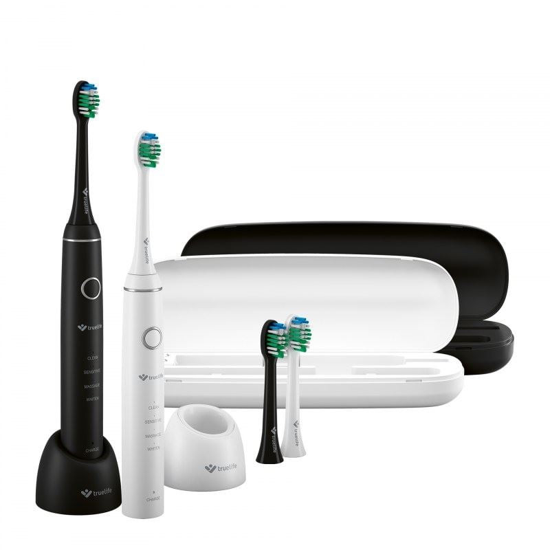 TrueLife SonicBrush Compact Duo szónikus fogkefe szett fekete és fehér (TLSBCD) TrueLife SonicBrush Compact Duo szónikus fogkefe szett fekete és fehér (TLSBCD)