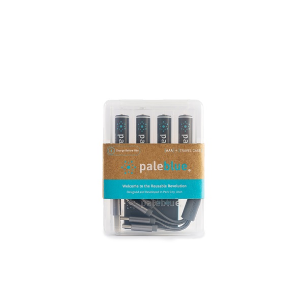 Paleblue PB-AAA-C 4xAAA 600mAh USB-C újratölthető mikro ceruza akkumulátor + töltőkábel