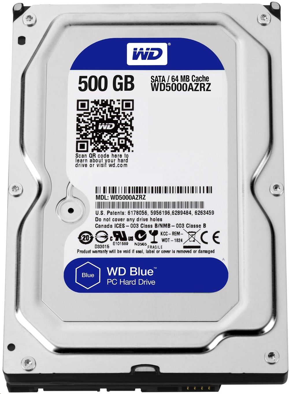 500GB WD 3.5" Blue SATAIII 64MB cache winchester (WD5000AZRZ)