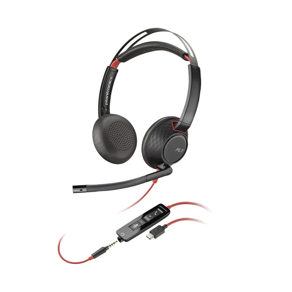 Poly Blackwire 5220 USB-C sztereó headset + USB-C/A adapter (8X231A6)