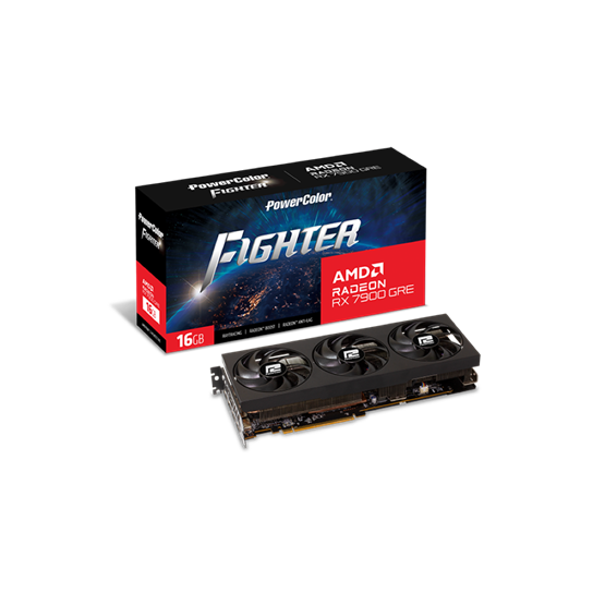 PowerColor AMD RX 7900 GRE Fighter 16GB GDDR6  RX7900GRE 16G-F/OC Videókártya