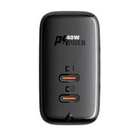 ACEFAST A9 hálózati töltő 2xUSB-C PD40W fekete