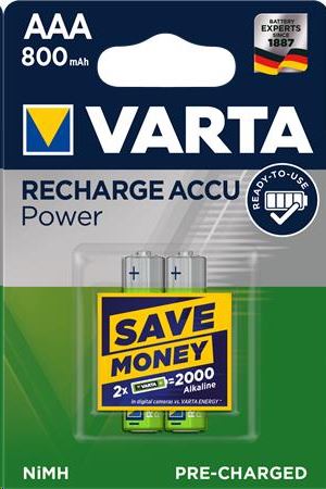 Varta Power AAA 800 mAh ceruza akku (2db/csomag) (56703101402) Varta Power AAA 800 mAh ceruza akku (2db/csomag) (56703101402)