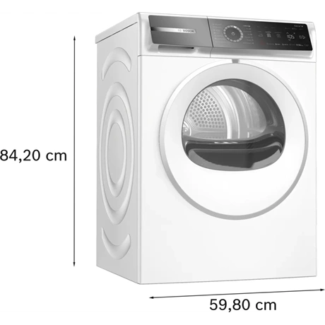 Bosch WRB247CEBY fehér, 9kg, hőszivattyús kondenzációs szárítógép