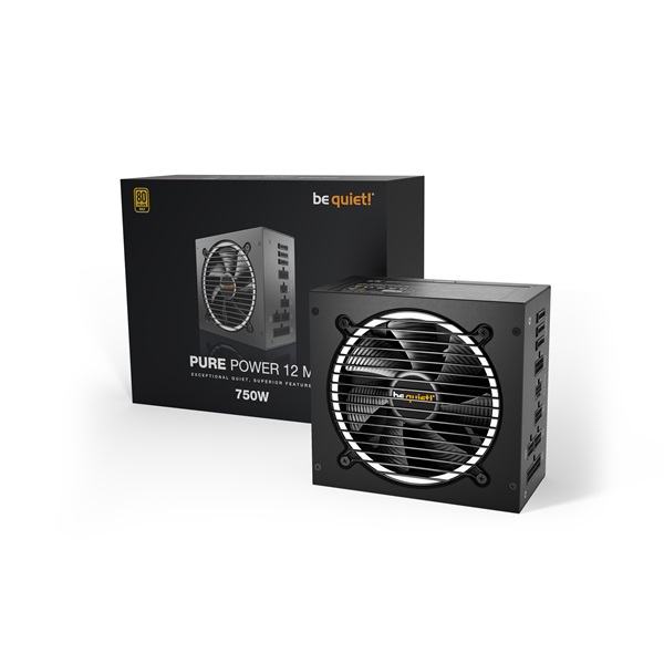 Be Quiet! PURE POWER 12 M  80+ Gold ATX3.0 750W  Fekete Tápegység 