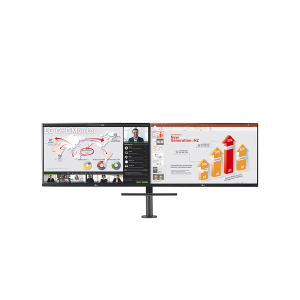 LG 27” 27QP88DP-BS 27'' QHD IPS Ergo monitor USB Type-C™ csatlakozóval LG 27” 27QP88DP-BS 27'' QHD IPS Ergo monitor USB Type-C™ csatlakozóval