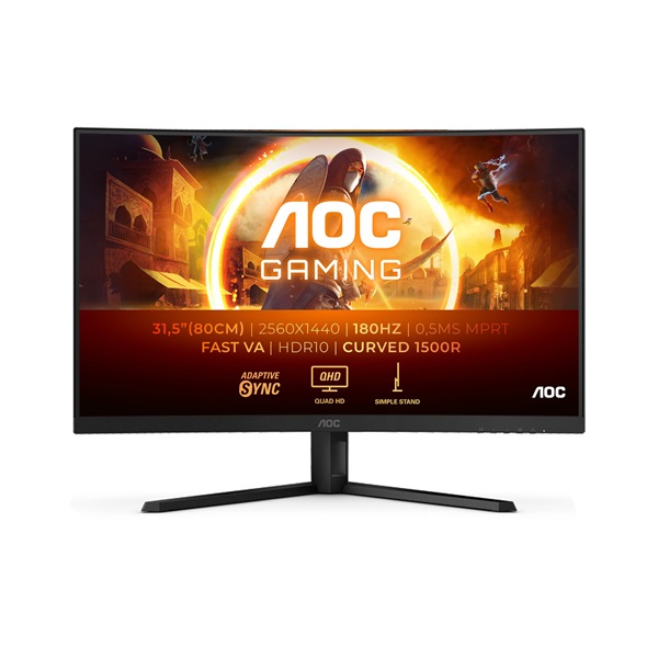 AOC 31,5" CQ32G4VE  Ívelt Gaming 180Hz monitor