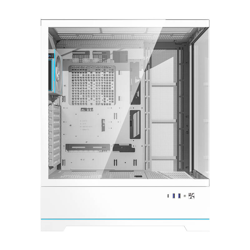 Darkflash DY451L PRO számítógépház + 1 ventilátor Fehér 
