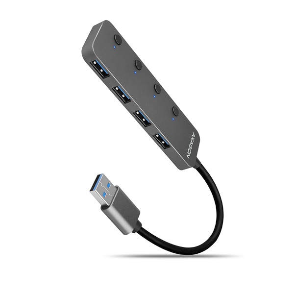 Axagon 4 portos USB3.0 switch HUB (HUE-MSA) Axagon 4 portos USB3.0 switch HUB (HUE-MSA)